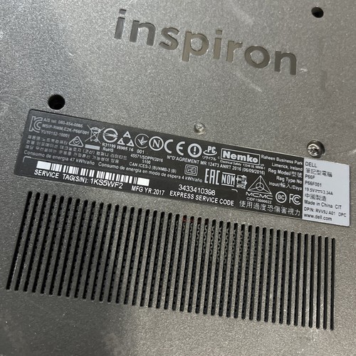 DELL INSPIRON P66F INTEL CORE I7 7TH GEN 4GB RAM NO HD - Picture 6 of 6