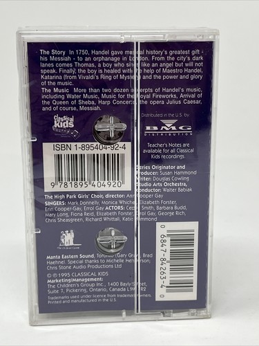 Hallelujah Handel! Cassette Classical Kids Sealed New 1995 BMG Messiah - Picture 2 of 3