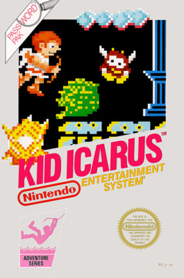 Kid Icarus Original Nintendo NES BOX ART Premium POSTER MADE IN USA - NES035