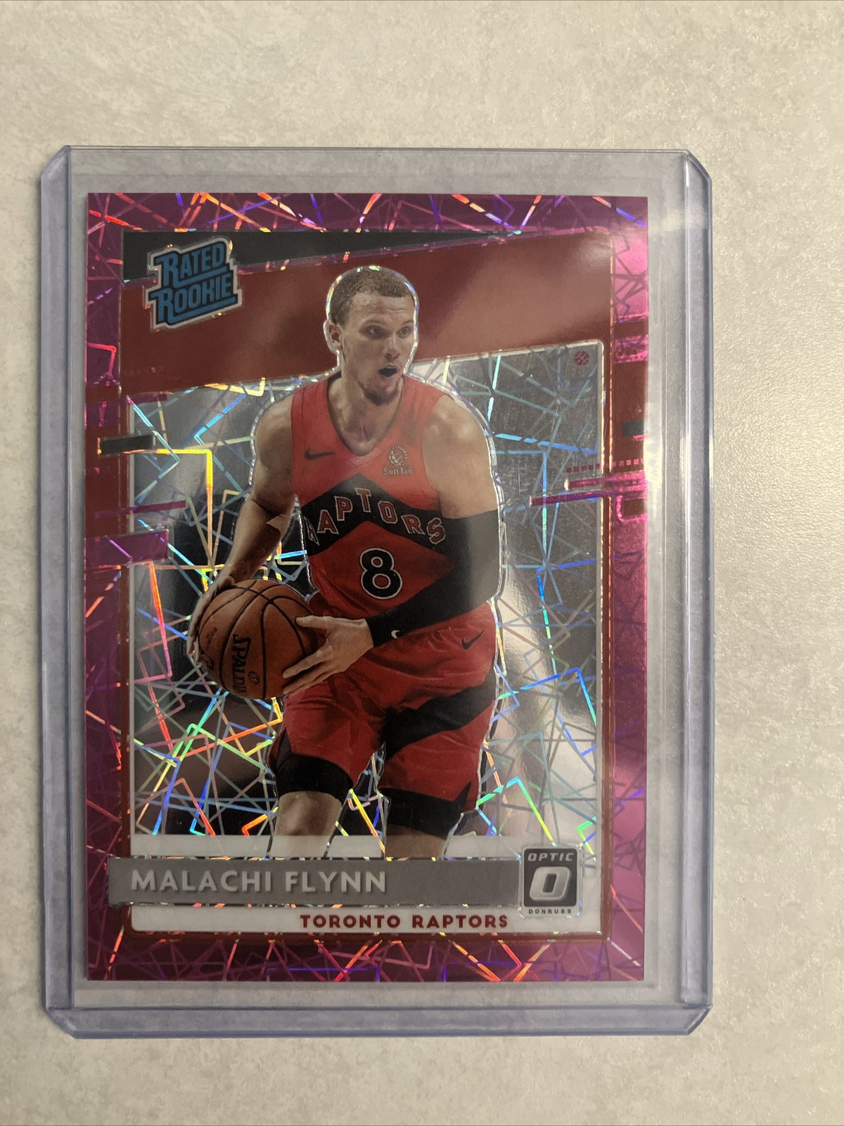 2020-21 Donruss Optic Malachi Flynn Rated Rookie Pink Velocity Prizm RC # 56/79