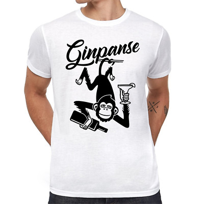 GINPANSE Schimpanse Chimp Monkey Gin Drink Party Spaß Comedy Lustig Fun T-Shirt