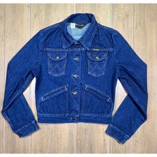 Wrangler Vintage Denim Trucker Jacket Made in USA Blue Cotton B1457PW Size 9