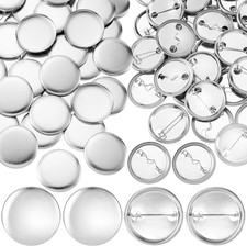 50 Sets Button Maker Supplies, Metal Button Badge Parts, Blank Button Supplies B