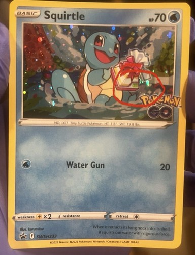 HD GALAXY SWIRL Pokemon Squirtle SWSH233 Sword and Shield Black Star Promo 🌀✨