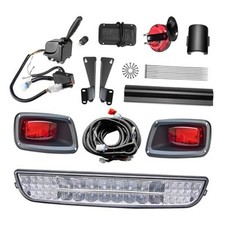 Golf Cart LED Light Bar Kit For EZGO TXT 1996-2013 with Turn Signal, Horn, and