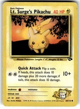Lt. Surge's Pikachu 84/132 Common Gym Challenge Pokemon Unlimited MP on eBay