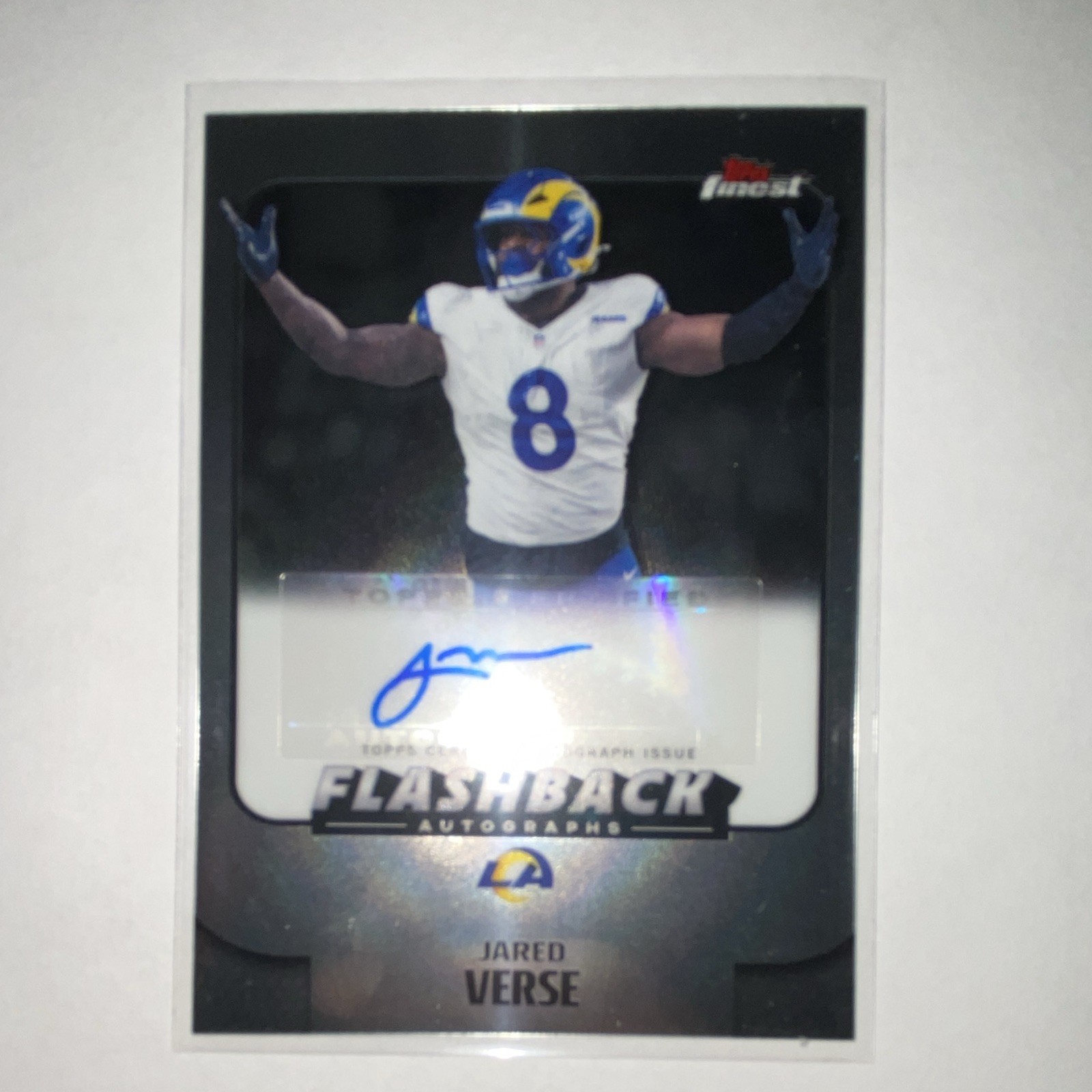 Topps Finest 2025 Jared Verse Los Angeles Rams Flashback Autographs FBA-JV Auto