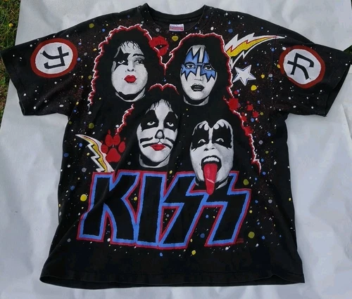 KISS T Shirt Hanes XL Winterland Concert Tour A 1990s vintage concert t-shirt, vintage, size XL, single stitch, B+ condition
