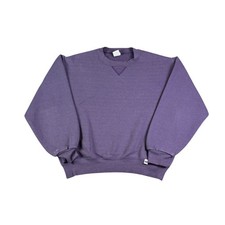 Vintage Russell Athletic Purple Sweatshirt Blank Crewneck Made in USA Mens M
