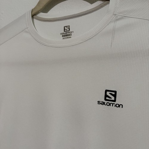 Salomon, Salomon Agile White Short Sleeve T-shirt Size Men’s XL Running Workout Top