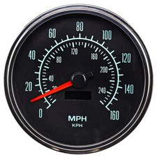 Jegs 41378 Speedometer Retro Style 5 In. Dia. 0-160 Mph