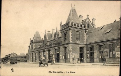 Postcard Beauvais Oise, La Gare - 4007920