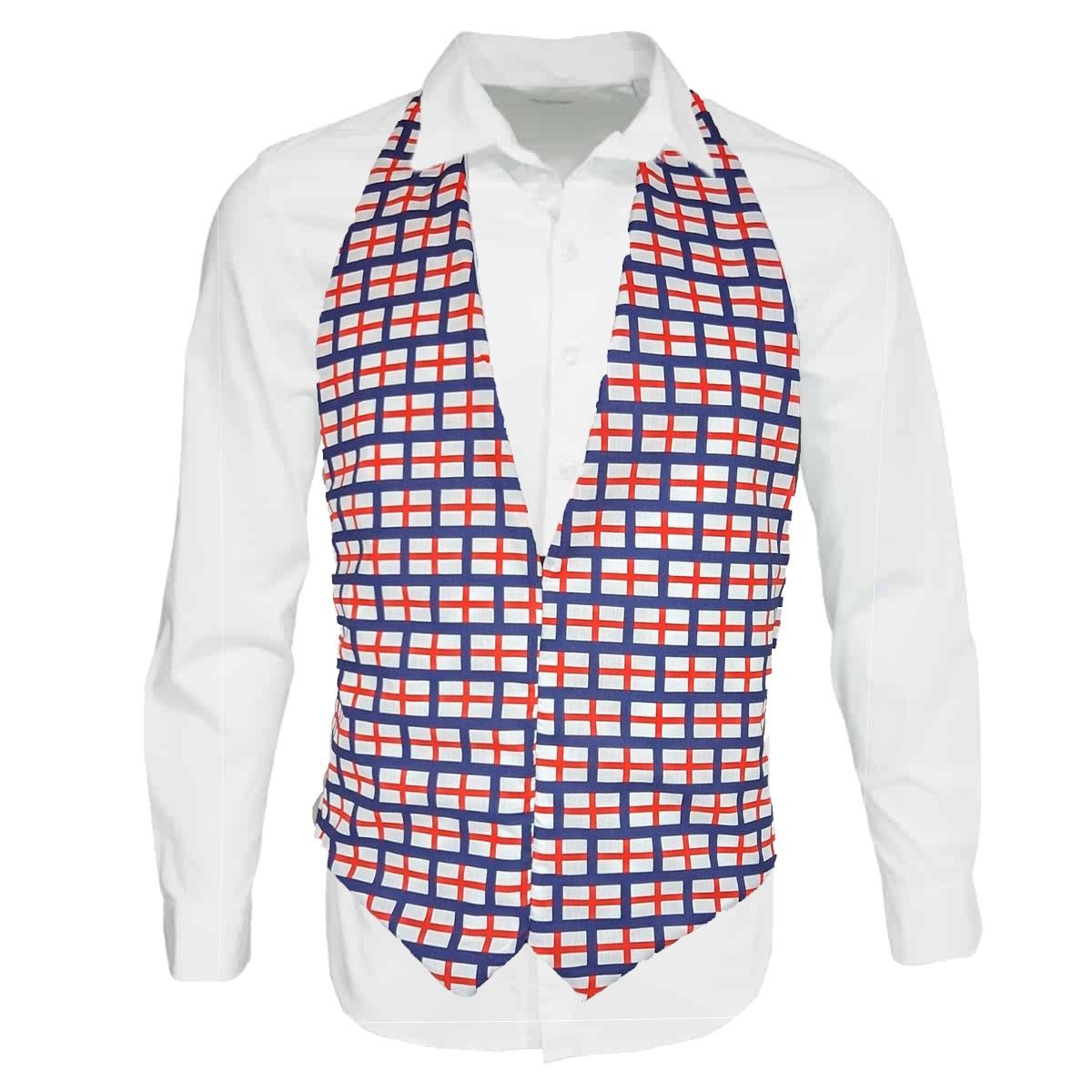 Childs St Georges Cross England Flag Waistcoat World Cup Euros Fancy Dress