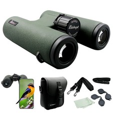 8x32ED Compact Binoculars for Adults   High-Powered BAK4 Prisms, Diamond Whit...