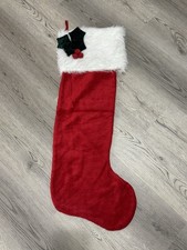 Vintage HUGE 36" Christmas Stocking With Holly