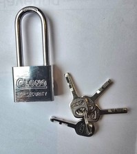 NEW Calon Extra Heavy Duty, Long Shank Padlock + 4 Keys