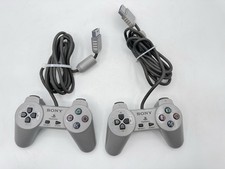 LOT OF 2 Sony PlayStation 1 Controllers OEM Authentic SCPH-1080 TESTED Working