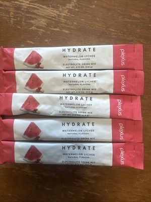 Plexus Hydrate Watermelon Lychee Electrolyte Drink, 5 Servings, Exp 07/2026