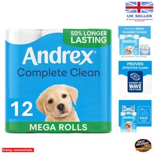 Classic Clean Mega Toilet Rolls - 12 Extra Soft 2-Ply Rolls for Ultimate Comfort