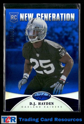 2013 Panini Certified #218 D.J. Hayden Mirror Blue #/100