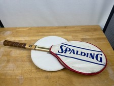 Vintage Wilson Club Champion Wood Tennis Racket Speed Flex w/ Spalding Cover