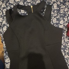Calvin Klein Women’s Black Sheath Dress Size 6 Sleeveless Knee Length Zip