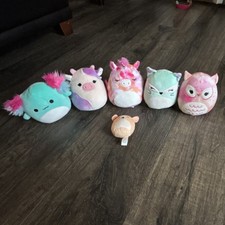 Squishmallows Small Plush Lot 6-14in 5 Characters Stevon Mini Tags