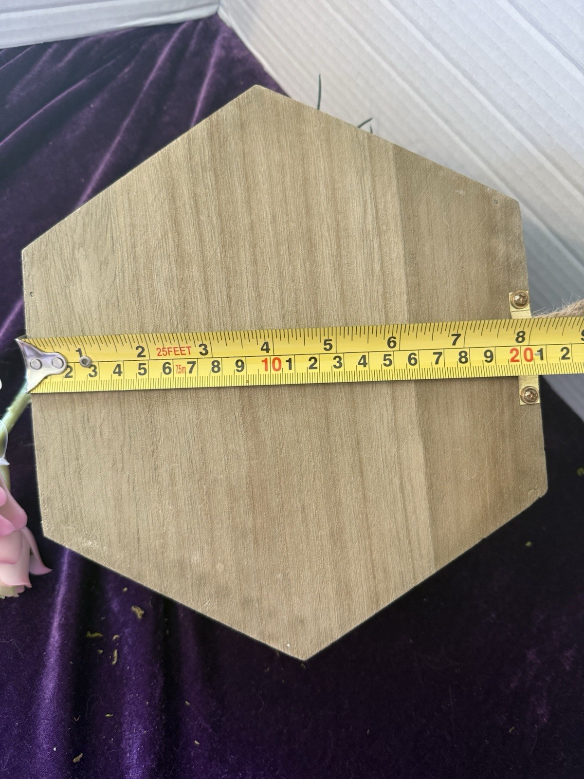 Ashland Hexagon Wreath Succulent Mix NWT Box &single Flower Spring Garden Faux