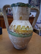 ANTICA ANFORA A 2 MANICI IN CERAMICA SMALTATA VEDI DESCRIZIONE E FOTO