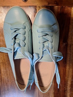 Womens Dansko Orli Sneakers Aqua Blue Genuine Leather, Size 6.5 To 7.5.37