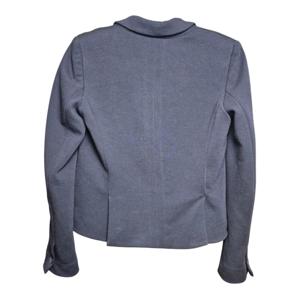 Chaqueta Blazer Cartonnier Anthropologie Cuello Muescado Botón Negra Para Mujer 8 Foto 3 de 4