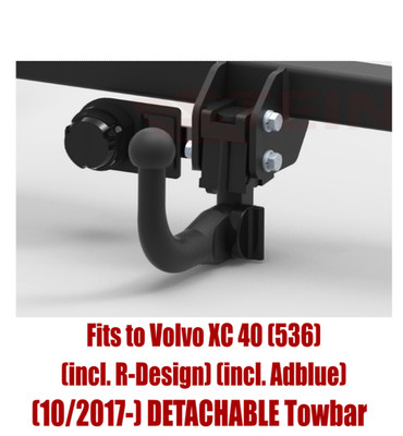 Detachatble Zug Stange für Volvo XC - 40 536 (2017 & 7 Stecker Bypass- Relais