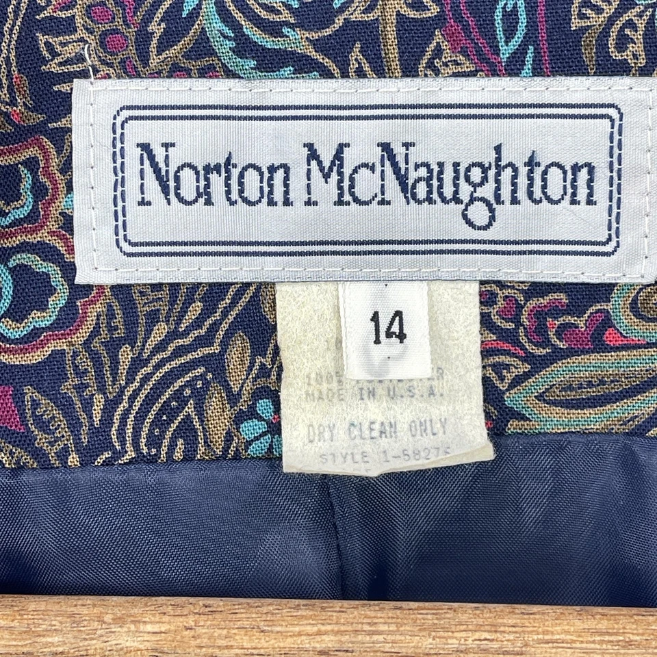 Blazer Norton McNaughton Mujer Paisley Academia Colorido EE. UU. Boho Floral Talla 14 Foto 4 de 4