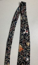 Looney Tunes Mens Neck Tie 1994 Bugs Tweety Taz Sylvester Yosemite Sam Vintage