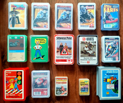 AUSWAHL: vintage QUARTETT Motorrad MOTOR BIKE Chopper Quad Spielkarten Rarität