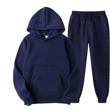 Unisex Fleece Tracksuit Hoodie Sweatpants Set Men Women Jogger Sportswear Gym