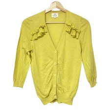Auth LANVIN en Bleu - Dark yellow Gold Women's Cardigan