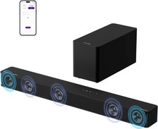 5.1CH Surround Sound Bar with Subwoofer, Dolby Atmos, Voicemx, Bassmx, APP, 300W
