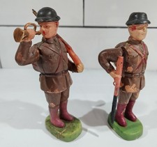 Pair Of 5" Vintage Celluloid Toy Soldiers - Made In Japan