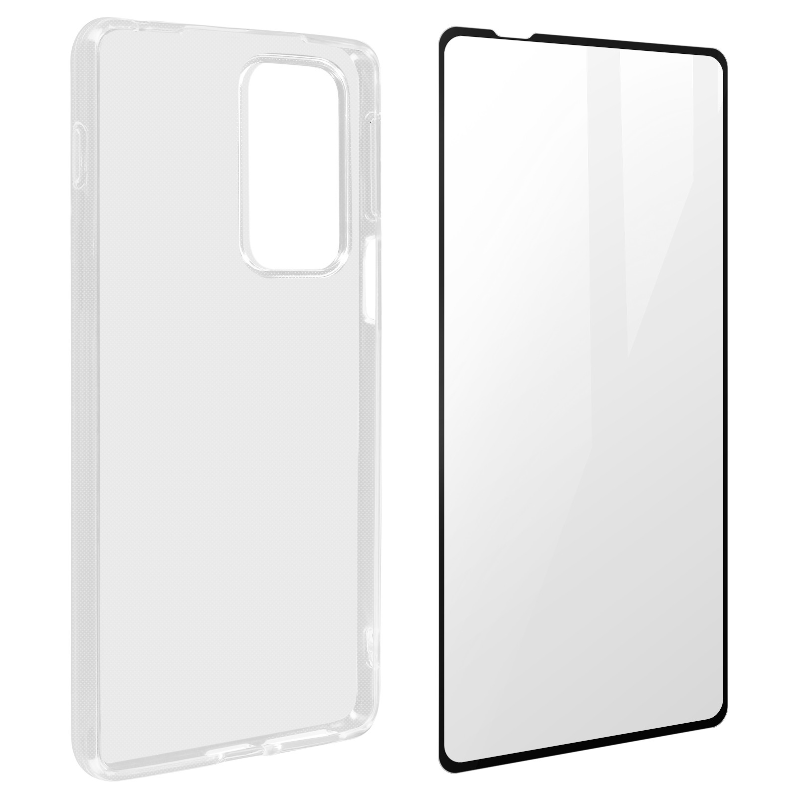 Coque Motorola Edge 20 Pro souple noire et verre trempé 9H Avizar