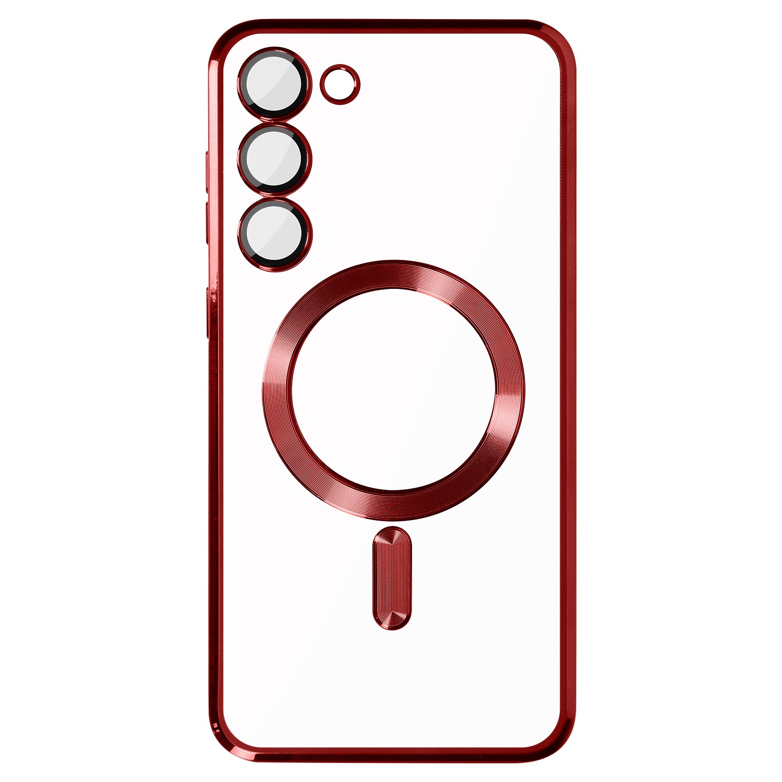 Coque Galaxy S23 Plus Avizar Protection Silicone Rigide Rouge Chrome