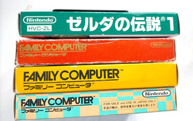 Lot 4 FC The Legend of Zelda Mother Super Mario Bros. 1 3 Famicom Japan CIB
