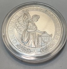 2021 St. Helena Queen's Napoleon Angel 1oz Silver Coin In Capsule