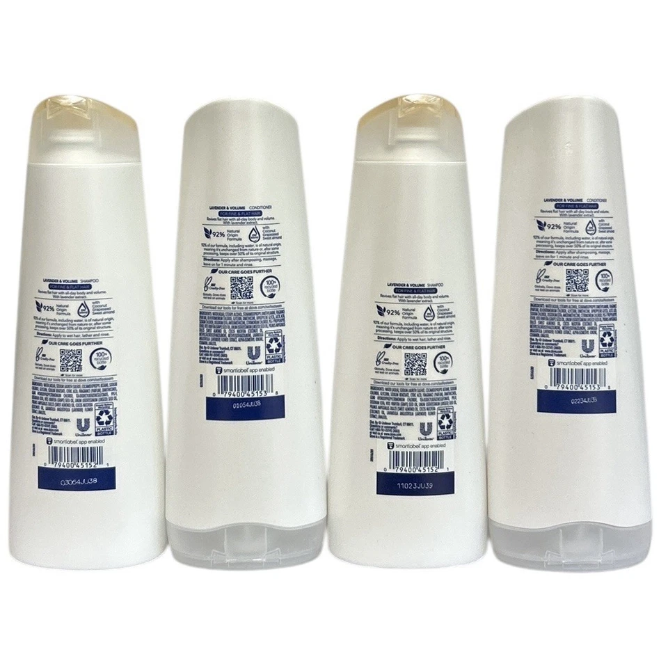 2 Dove лаванда и объем 12 унций. Наборы шампуней + кондиционеров с кокосовыми виноградниками - Изображение 2 из 4