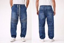 Victorious Moto Jogger Jeans 2XL NWT  Stretch Denim Streetwear Drop Crotch