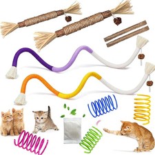 Cat Chew Toy Silvervine Sticks for Cats, Cat Toy Catnip Rope Toys for Kitten ...