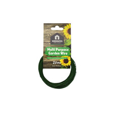 Shedmates 20m of 2mm Multi Purpose Garden Wire - plastic coated, galvanised