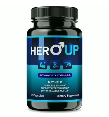 Hero Up ED Pills Male Health Support & Energy Double Power Strong Formula 60ct