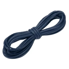 Round Leather Cord, 4mm x 5.5 Yards PU Leather String Rope, Deep Blue