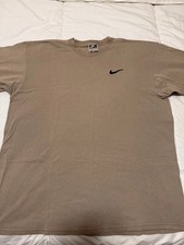 Men’s Vintage Nike T Shirt XL Tan/Green Made In USA Old Tag